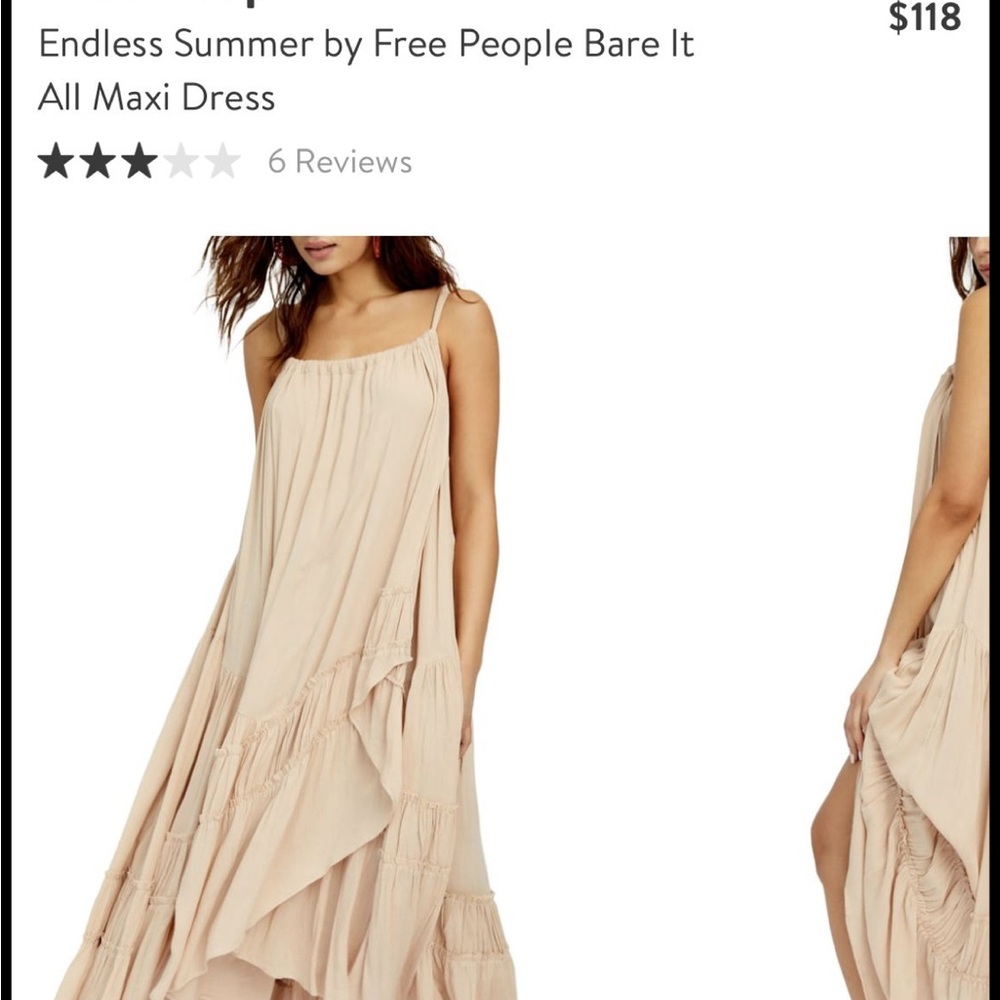 Free People Backless Maxi Dress - Cream